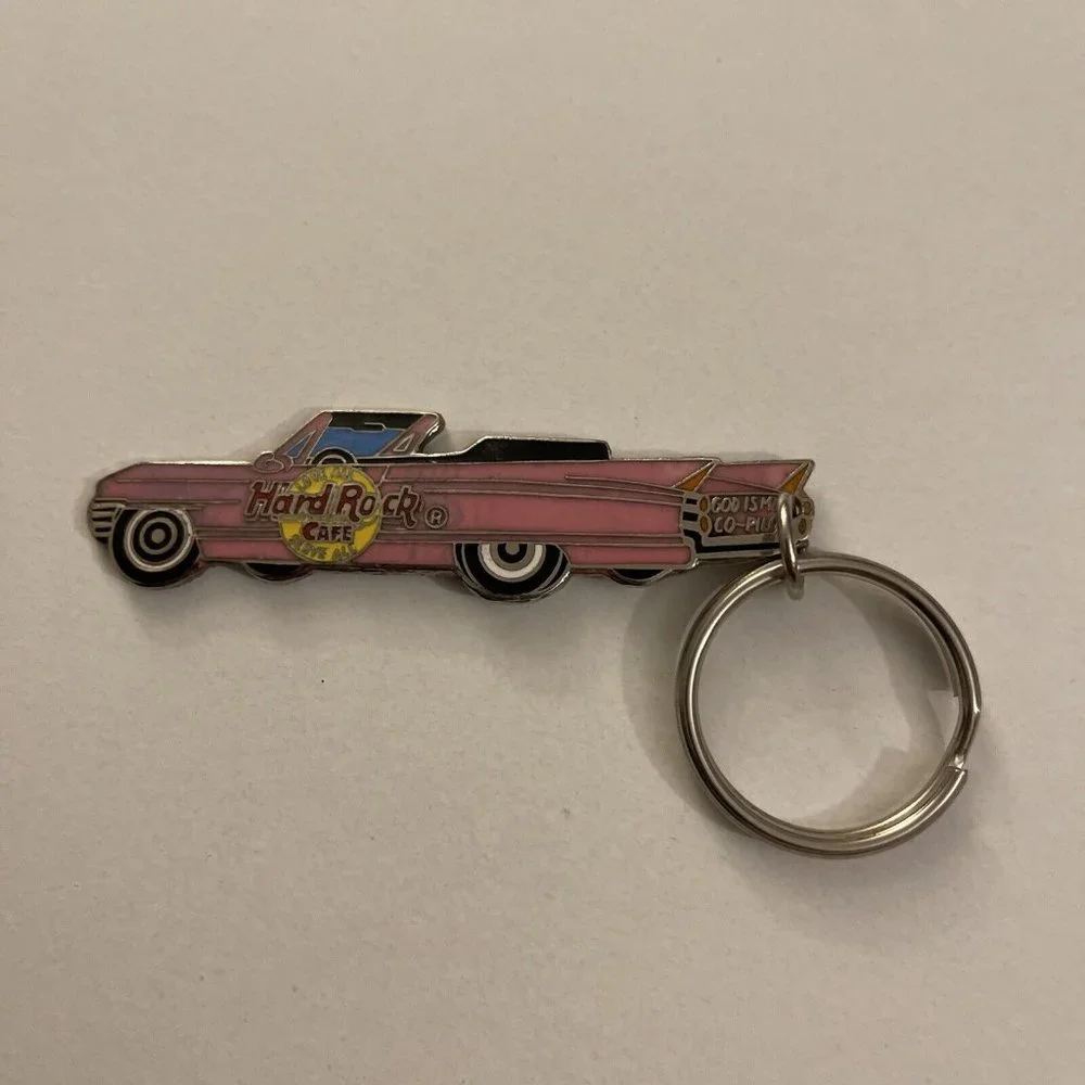 Hard Rock Cafe Pink Car Keychain PB8C